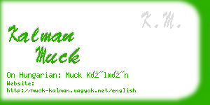 kalman muck business card